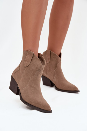 Un modelo convincente botas estilo vaquero FemeninoActivadoturalnego de gamuzau beige Beretta 2