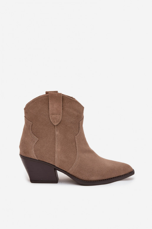 Un modelo convincente botas estilo vaquero FemeninoActivadoturalnego de gamuzau beige Beretta