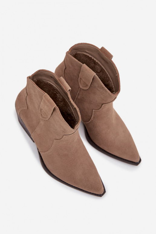 Un modelo convincente botas estilo vaquero FemeninoActivadoturalnego de gamuzau beige Beretta