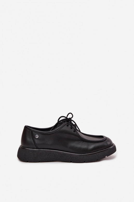 Piel zapatos Femenino Tiene queciejka K7189-01 de color negro