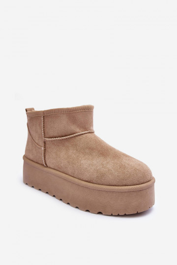 de gamuza Botas de nieve con una plataforma beige Corcoran 2