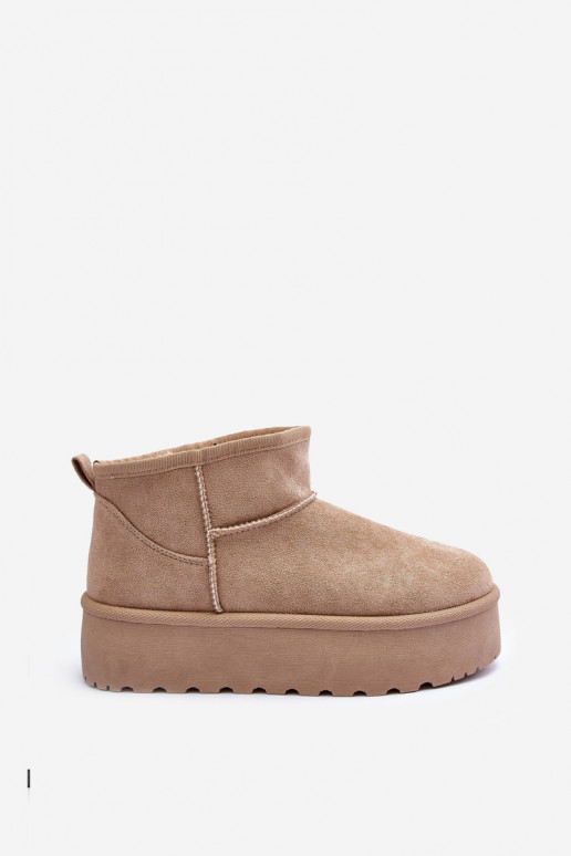 de gamuza Botas de nieve con una plataforma beige Corcoran