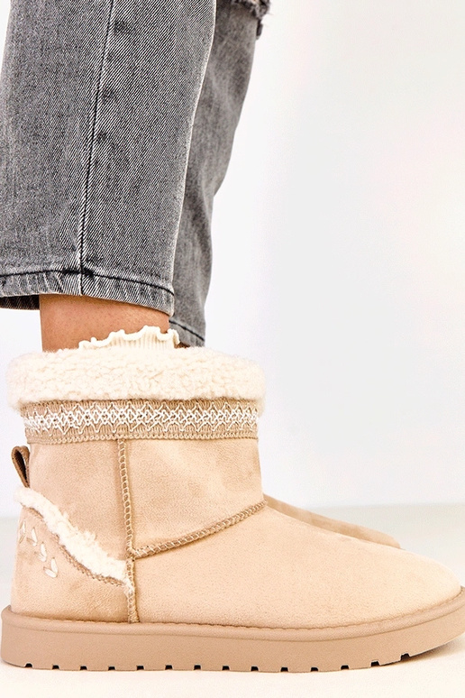 Botas bajas de nieve color arena... Botas bajas de nieve color arena...