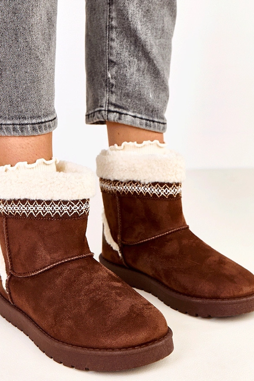 Botas bajas de nieve marrones... Botas bajas de nieve marrones...