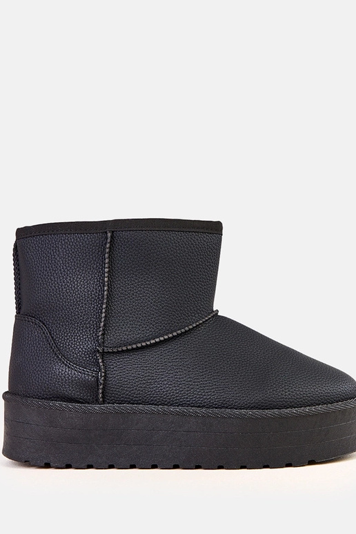 Botas bajas de nieve negras con... Botas bajas de nieve negras con...