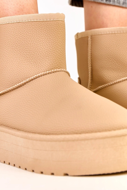 Botas bajas de nieve marrones con... Botas bajas de nieve marrones con...