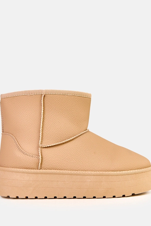 Botas bajas de nieve marrones con... Botas bajas de nieve marrones con...