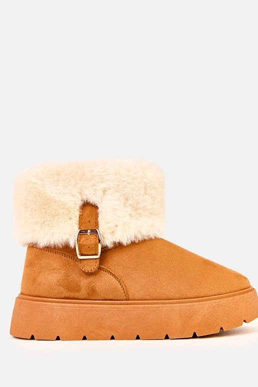 Botas de nieve marrones con... Botas de nieve marrones con...