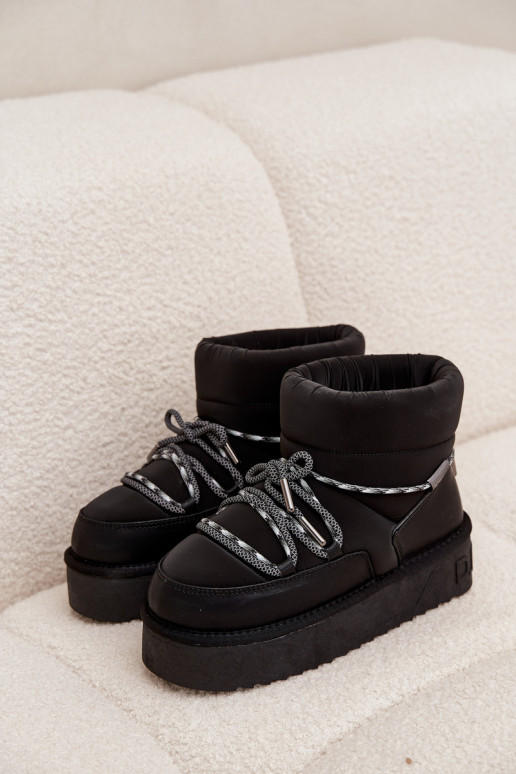Botas de nieve con una plataforma D.Franklin DFSH371015 de color negro