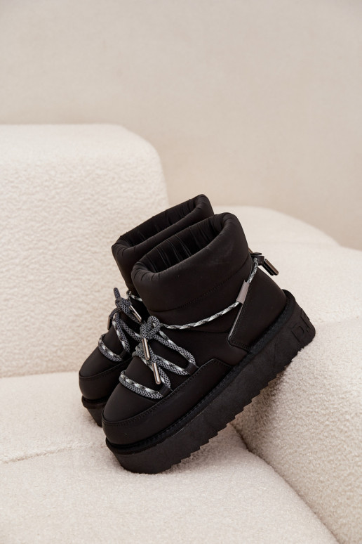 Botas de nieve con una plataforma D.Franklin DFSH371015 de color negro