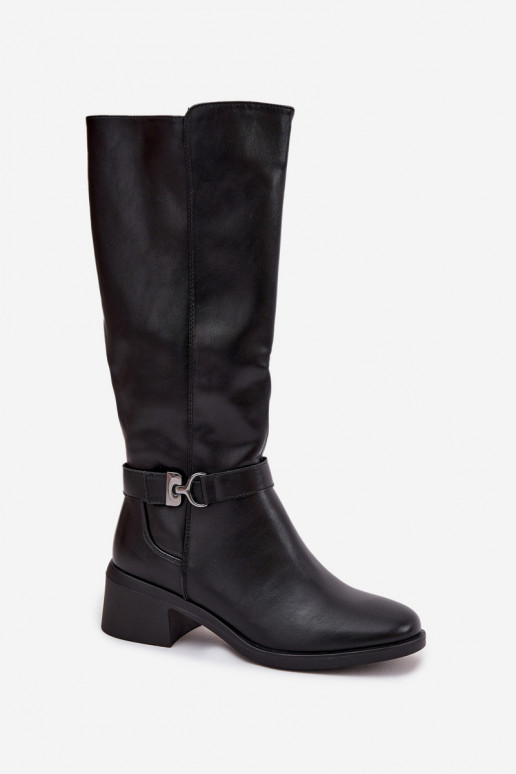 calentamiento botas de mujer reloj con correas Sergio Leone KZ25826 de color negro calentamiento botas de mujer reloj con correas Sergio Leone KZ25826 de color negro