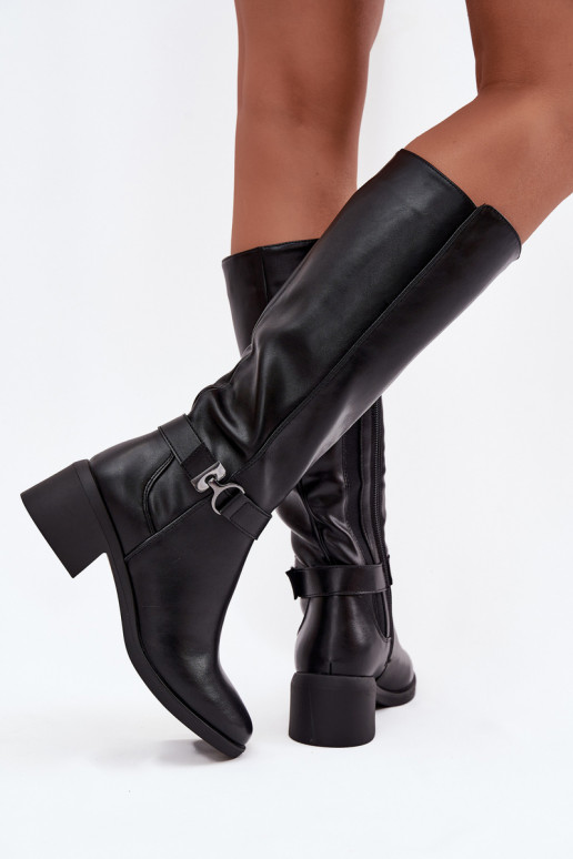 calentamiento botas de mujer reloj con correas Sergio Leone KZ25826 de color negro calentamiento botas de mujer reloj con correas Sergio Leone KZ25826 de color negro