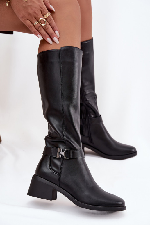 calentamiento botas de mujer reloj con correas Sergio Leone KZ25826 de color negro calentamiento botas de mujer reloj con correas Sergio Leone KZ25826 de color negro