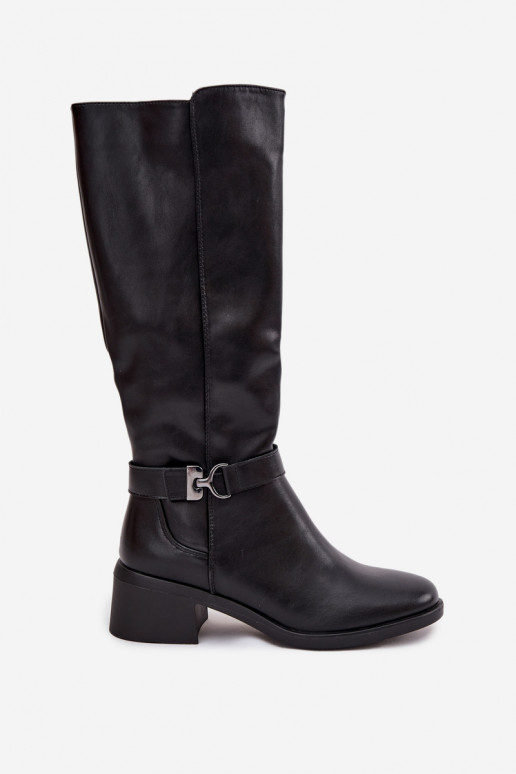 calentamiento botas de mujer reloj con correas Sergio Leone KZ25826 de color negro calentamiento botas de mujer reloj con correas Sergio Leone KZ25826 de color negro