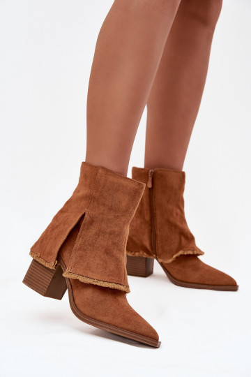 Botines para mujer con diseño bordado color marrón Idalia 2