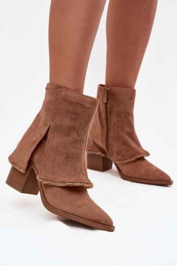 Botines para mujer con diseño bordado color marrón Idalia 2