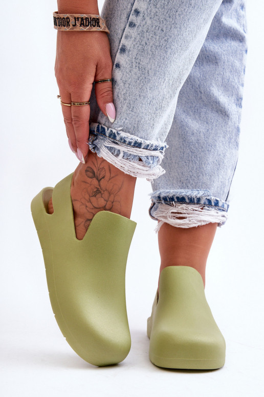 Zapatillas de goma color verde Meriko