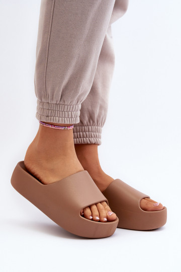 Femenino Zapatillas Sobre una suela gruesa color marrón Oreithano 2