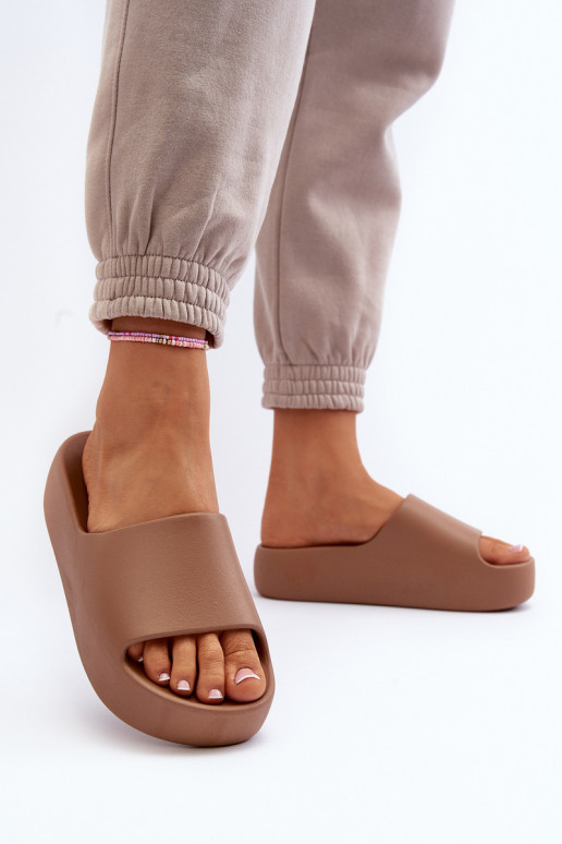 Femenino Zapatillas Sobre una suela gruesa color marrón Oreithano