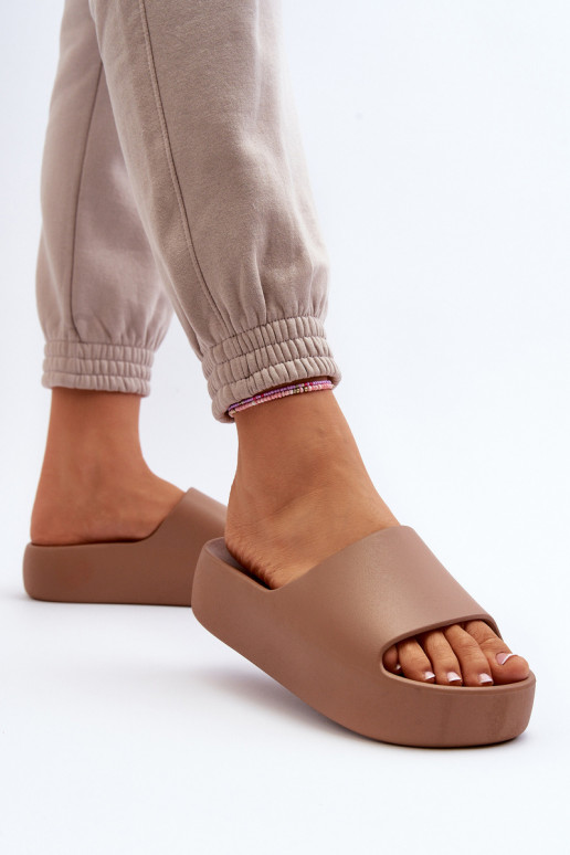 Femenino Zapatillas Sobre una suela gruesa color marrón Oreithano