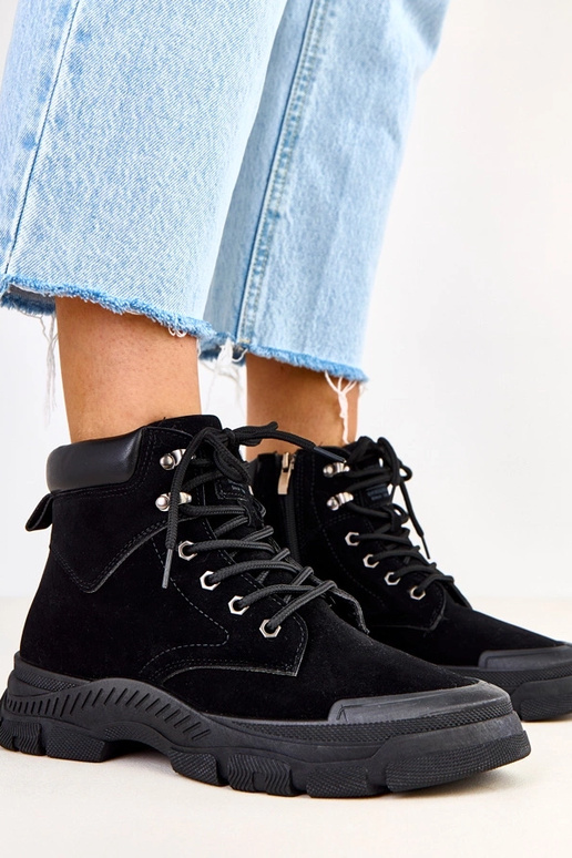 Botines de ante negro Eliada