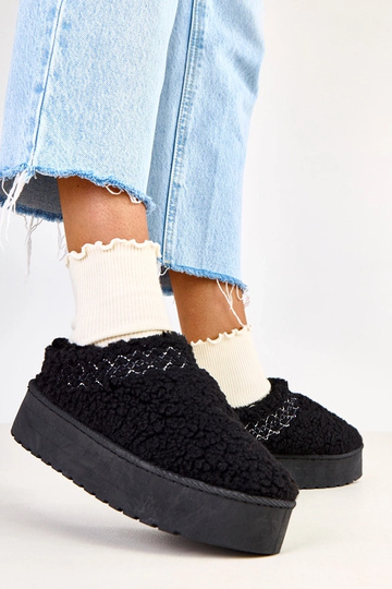 Botas de nieve negras bajas con plataforma Royana