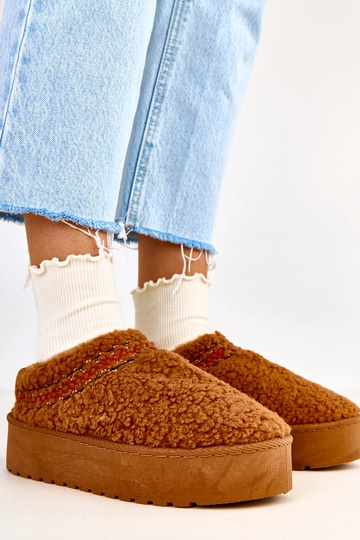 Botas de nieve marrones bajas con plataforma Royana
