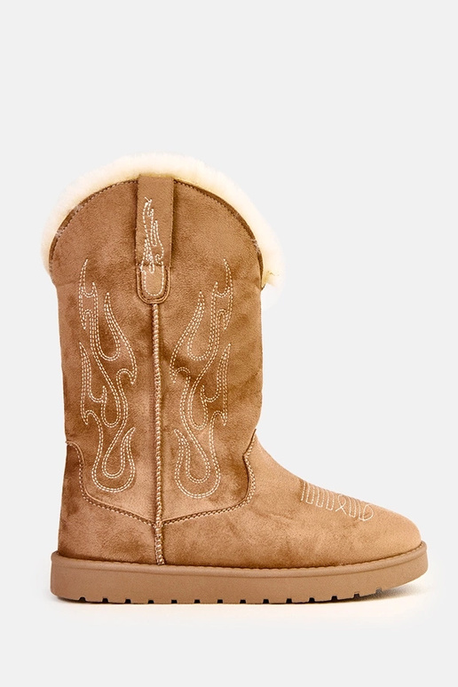 Botas de nieve gris oscuro con... Botas de nieve gris oscuro con...