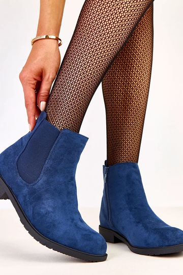 Botines planos azul oscuro... 2