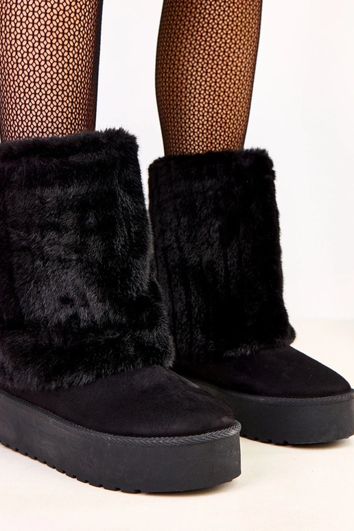 Botas de nieve negras con plataforma... Botas de nieve negras con plataforma...