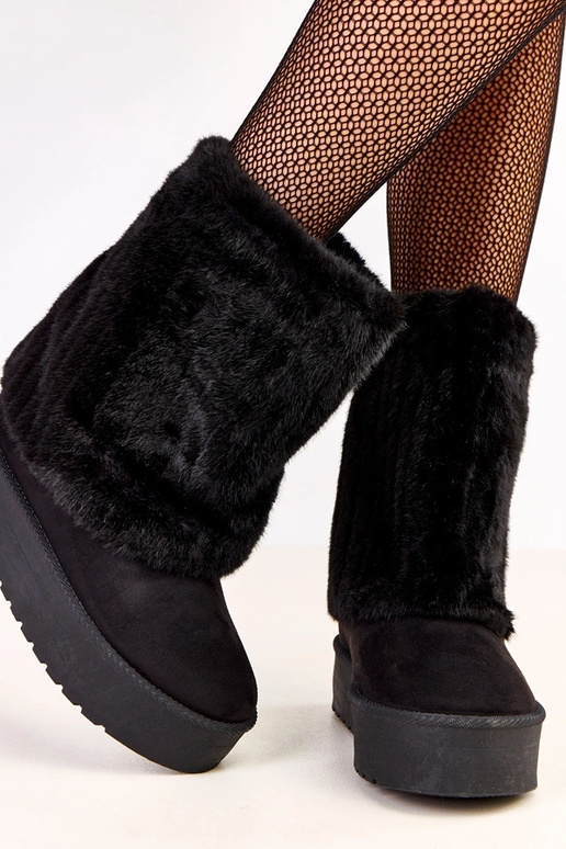 Botas de nieve negras con plataforma... Botas de nieve negras con plataforma...