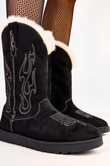 Botas de nieve negras con bordado en la caña Darena 2