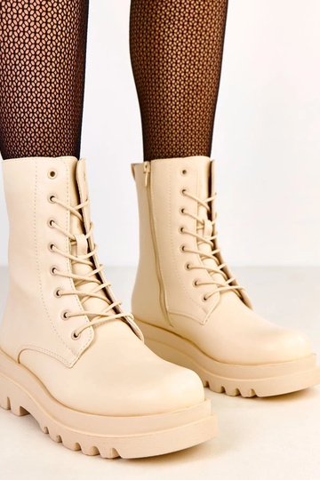 Botas clásicas de mujer de ante sintético color arena Nargila