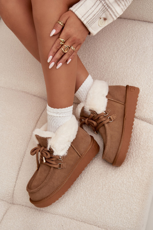 Botas de nieve FemeninoActivadoturalnego de gamuzau D.Franklin DFSH375006 color marrón