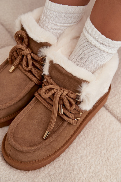 Botas de nieve FemeninoActivadoturalnego de gamuzau D.Franklin DFSH375006 color marrón