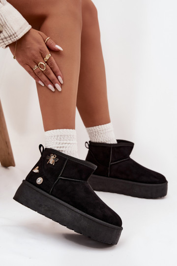 Botas de nieve Femenino con una plataformaPrzypinkami de color negro Tiene queelle