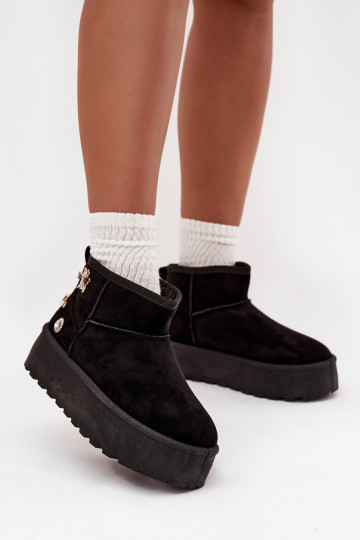 Botas de nieve Femenino con una plataformaPrzypinkami de color negro Tiene queelle 2