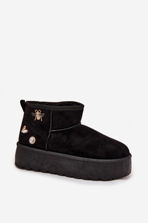 Botas de nieve Femenino con una plataformaPrzypinkami de color negro Tiene queelle