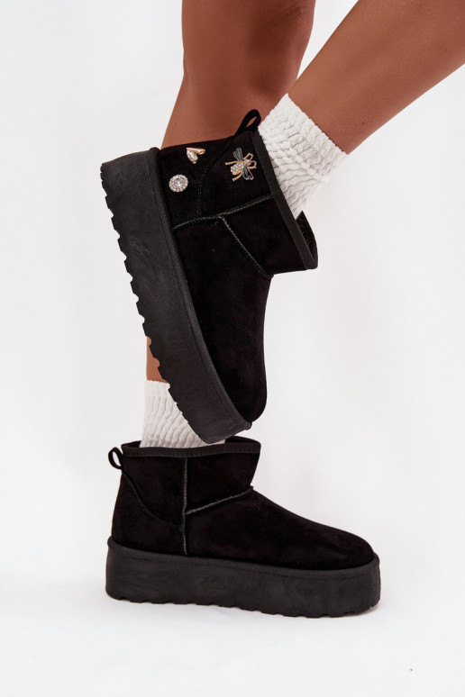 Botas de nieve Femenino con una plataformaPrzypinkami de color negro Tiene queelle