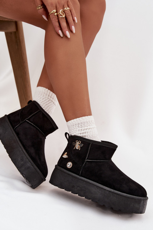 Botas de nieve Femenino con una plataformaPrzypinkami de color negro Tiene queelle