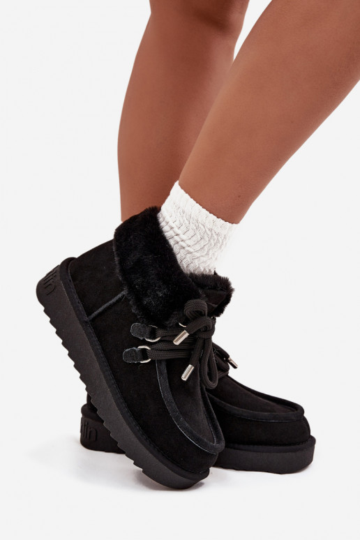 Botas de nieve FemeninoActivadoturalnego de gamuzau D.Franklin DFSH375006 de color negro Botas de nieve FemeninoActivadoturalnego de gamuzau D.Franklin DFSH375006 de color negro