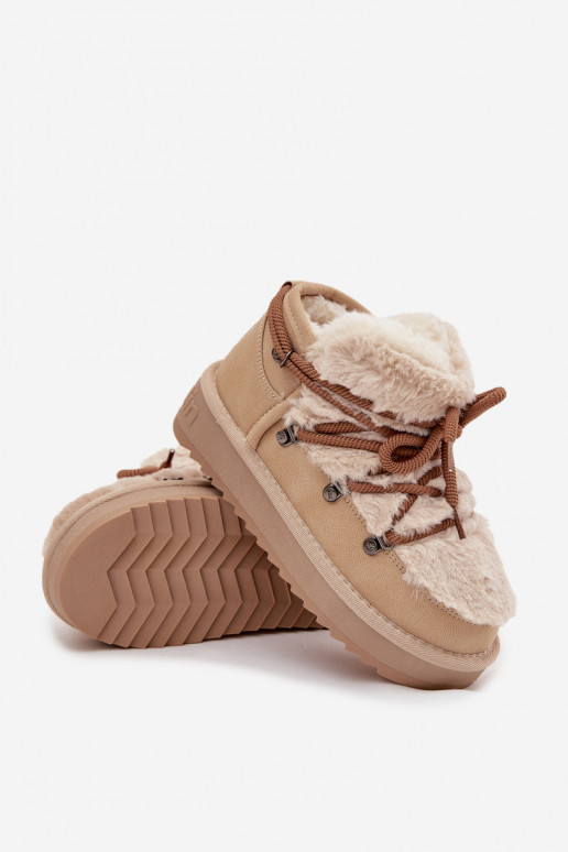 Botas de nieve Infantil Juventud con un abrigo de piel D.Franklin DFSH370011 beige Botas de nieve Infantil Juventud con un abrigo de piel D.Franklin DFSH370011 beige
