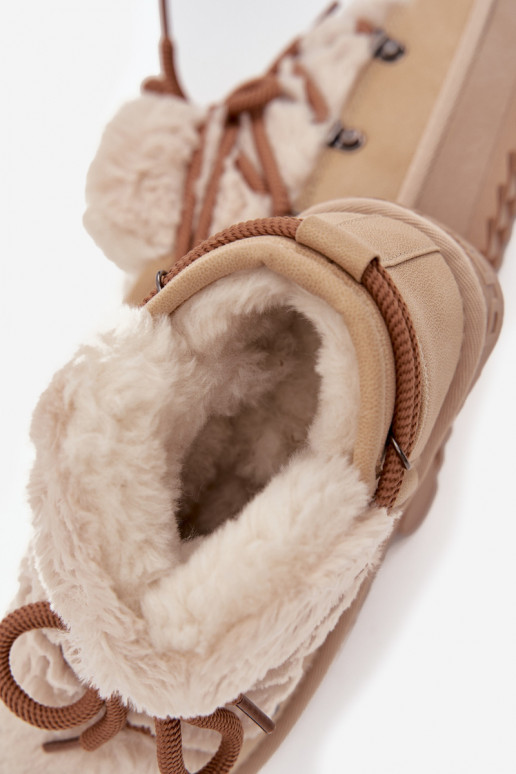 Botas de nieve Infantil Juventud con un abrigo de piel D.Franklin DFSH370011 beige Botas de nieve Infantil Juventud con un abrigo de piel D.Franklin DFSH370011 beige
