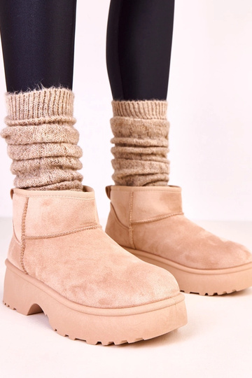 Botas de nieve de gamuza Joshua en color beige