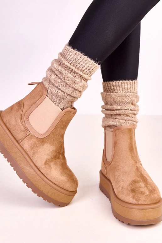 Botas de nieve bajas con costura... Botas de nieve bajas con costura...