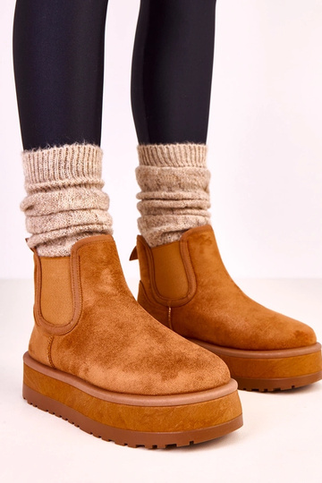 Botas de nieve bajas con costura elástica Nancey en color marrón