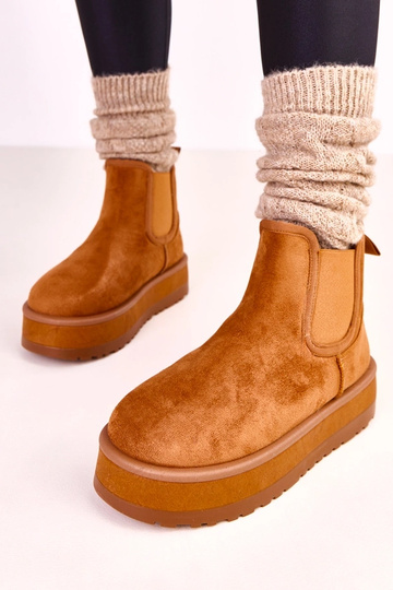 Botas de nieve bajas con costura elástica Nancey en color marrón 2