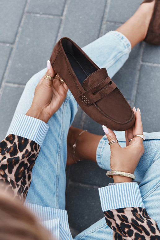 Mocasines planos para mujer color marrón oscuro "Soreline" Mocasines planos para mujer color marrón oscuro "Soreline"