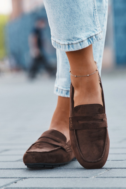 Mocasines planos para mujer color marrón oscuro "Soreline" Mocasines planos para mujer color marrón oscuro "Soreline"