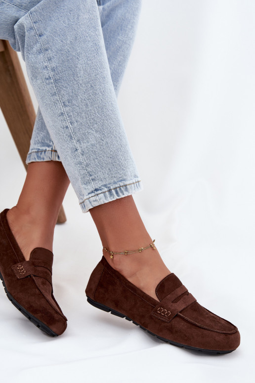 Mocasines planos para mujer color marrón oscuro "Soreline" Mocasines planos para mujer color marrón oscuro "Soreline"